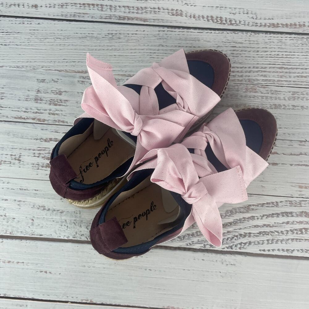 Free People Chapmin Womens US 7 Espadrille Sneakers Rose Burgundy - Picture 7 of 11
